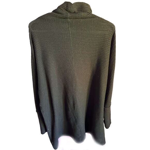 urban outfitters loose long turtleneck casual black shirt - Picture 2 of 5